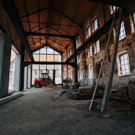 De pannenfabriek bouwfase